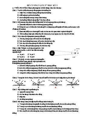 Đề cương ôn thi học kì I môn Vật lí lớp 7